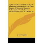 Portada de LIGHTFOOT'S MANUAL OF THE LODGE OR MONITORIAL INSTRUCTIONS IN THE THREE DEGREES OF SYMBOLIC MASONRY, AS EXEMPLIFIED IN THE GRAND JURISDICTION OF TEXAS, A. F. AND A. M. (HARDBACK) - COMMON