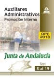 Portada de AUXILIARES ADMINISTRATIVOS DE LA JUNTA DE ANDALUCIA . TEST 8 AL 19