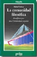 Portada de LA COMUNIDAD FILOSOFICA: MANIFIESTO POR UNA UNIVERSISDAD POPULAR