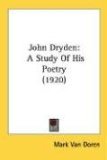 Portada de JOHN DRYDEN: A STUDY OF HIS POETRY (1920)
