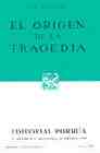 Portada de EL ORIGEN DE LA TRAGEDIA