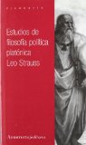 Portada de ESTUDIOS DE FILOSOFIA POLITICA PLATONICA