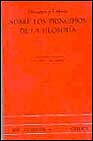 Portada de SOBRE LOS PRINCIPIOS DE LA FILOSOFIA
