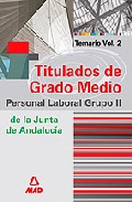 Portada de GRUPO II DE PERSONAL LABORAL DE LA JUNTA DE ANDALUCIA. TITULADOS DE GRADO MEDIO. TEMARIO VOLUMEN II