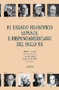 Portada de EL LEGADO FILOSOFICO ESPAÑOL E HISPANOAMERICANO DEL SIGLO XX