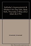 Portada de SOTHEBY'S IMPRESSIONIST & MODERN ART DAY SALE, NEW YORK, THURSDAY 3 MAY 2012 10AM & 2 PM