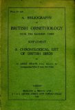 Portada de A BIBLIOGRAPHY OF BRITISH ORNITHOLOGY FROM THE EARLIEST TIMES : SUPPLEMENT - A CHRONOLOGICAL LIST OF BRITISH BIRDS