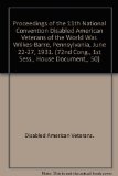 Portada de PROCEEDINGS OF THE 11TH NATIONAL CONVENTION DISABLED AMERICAN VETERANS OF THE WORLD WAR. WILKES-BARRE, PENNSYLVANIA, JUNE 22-27, 1931. (72ND CONG., 1ST SESS., HOUSE DOCUMENT,, 50)